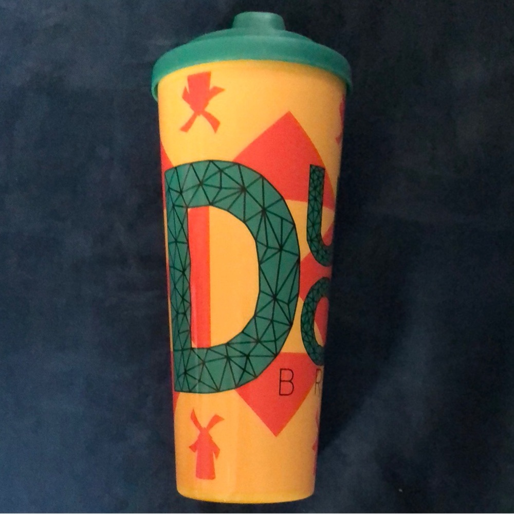 Colorful Geometric Pattern Dutch Bros Tumbler